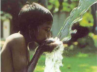 child and water